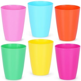 Kubki plastikowe wielorazowe 280 ml zestaw kubków mix kolorów 6 sztuk EXCELLENT HOUSEWARE 139637