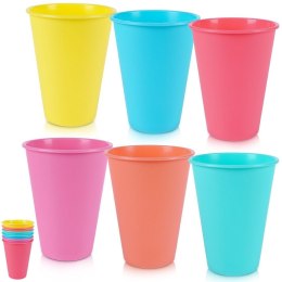 Kubki plastikowe wielorazowe 400 ml zestaw kubków 6 sztuk EXCELLENT HOUSEWARE 139339