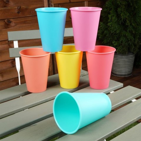 Kubki plastikowe wielorazowe 400 ml zestaw kubków 6 sztuk EXCELLENT HOUSEWARE 139339 Kubki plastikowe wielorazowe 400 ml zestaw kubków 6 sztuk EXCELLENT HOUSEWARE 139339