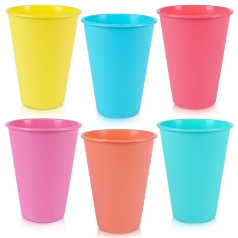 Kubki plastikowe wielorazowe 400 ml zestaw kubków 6 sztuk EXCELLENT HOUSEWARE 139339 Kubki plastikowe wielorazowe 400 ml zestaw kubków 6 sztuk EXCELLENT HOUSEWARE 139339