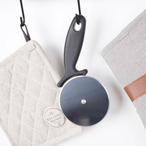 Nóż do krojenia pizzy stalowy okrągły 20.5cm radełko duże ALPINA 259270