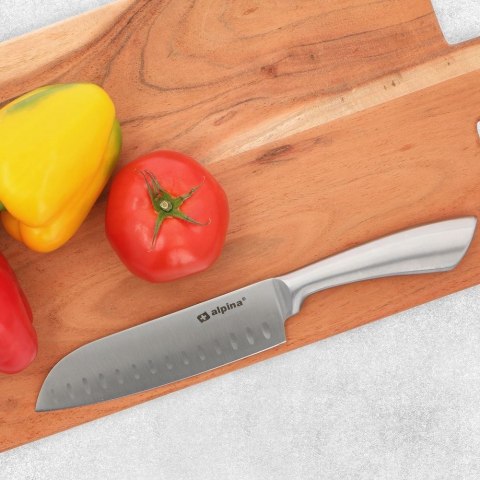 Nóż kuchenny Santoku stalowy pojedyńczy 31cm ALPINA 259271