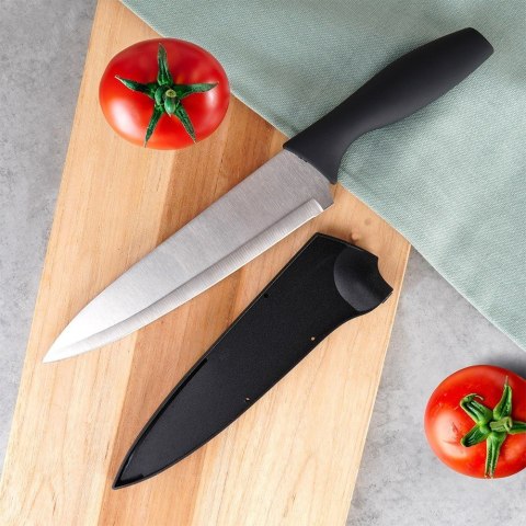 Nóż kuchenny szefa kuchni stalowy z osłoną noża 19cm EXCELLENT HOUSEWARE 259700 Nóż kuchenny szefa kuchni stalowy z osłoną noża 19cm EXCELLENT HOUSEWARE 259700
