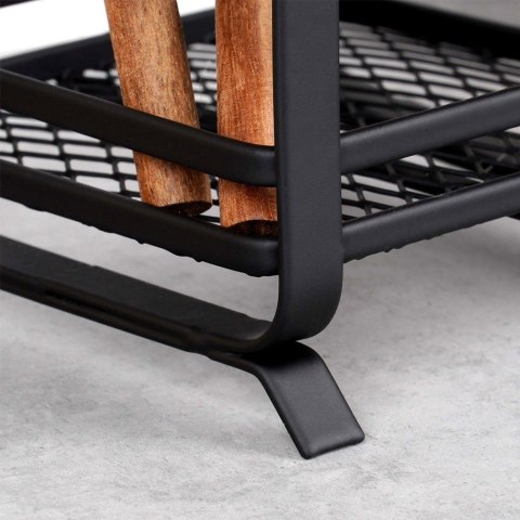 Ociekacz stojak na sztućce metalowy czarny MISTY 17.5cm NAVA 10-186-030