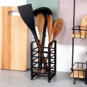 Ociekacz stojak na sztućce metalowy czarny MISTY 17.5cm NAVA 10-186-030