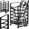 Ociekacz stojak na sztućce metalowy czarny MISTY 17.5cm NAVA 10-186-030