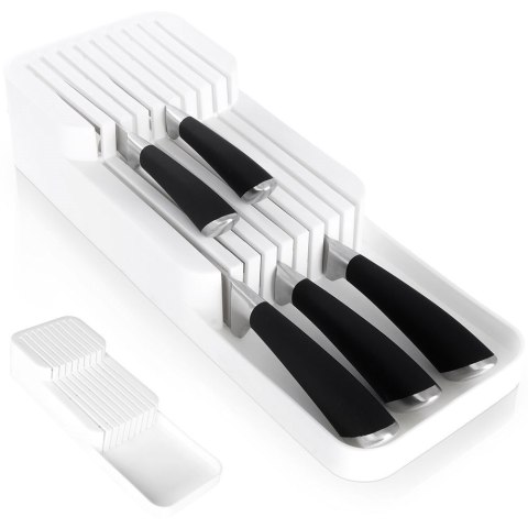 Organizer na noże przybory sztućce do szuflady biały 39x14.5x7.5cm VILDE 229012-B