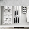 Organizer na noże przybory sztućce do szuflady biały 39x14.5x7.5cm VILDE 229012-B