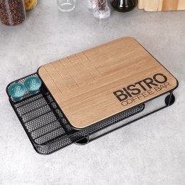Organizer pojemnik na kapsułki do kawy metalowy czarny 30.5x24x6.5cm BISTRO VILDE 229101