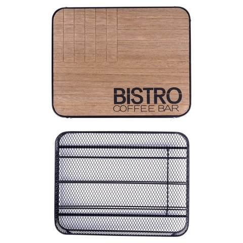 Organizer pojemnik na kapsułki do kawy metalowy czarny 30.5x24x6.5cm BISTRO VILDE 229101 Organizer pojemnik na kapsułki do kawy metalowy czarny 30.5x24x6.5cm BISTRO VILDE 229101