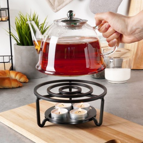 Podgrzewacz do dzbanka kubka herbaty metalowy świecznik x4 tealight VILDE 229148 Podgrzewacz do dzbanka kubka herbaty metalowy świecznik x4 tealight VILDE 229148