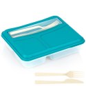 Pojemnik śniadaniowy na śniadanie żywność lunchbox dzielony ze sztućcami 1.3L EXCELLENT HOUSEWARE 229166 Pojemnik śniadaniowy na śniadanie żywność lunchbox dzielony ze sztućcami 1.3L EXCELLENT HOUSEWARE 229166