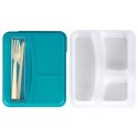 Pojemnik śniadaniowy na śniadanie żywność lunchbox dzielony ze sztućcami 1.3L EXCELLENT HOUSEWARE 229166 Pojemnik śniadaniowy na śniadanie żywność lunchbox dzielony ze sztućcami 1.3L EXCELLENT HOUSEWARE 229166