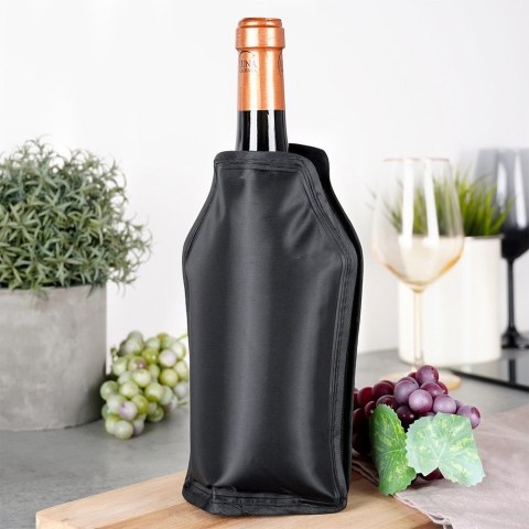 Pokrowiec chłodzący na wino butelkę wina do butelek cooler czarny 22 cm EXCELLENT HOUSEWARE 124504 Pokrowiec chłodzący na wino butelkę wina do butelek cooler czarny 22 cm EXCELLENT HOUSEWARE 124504