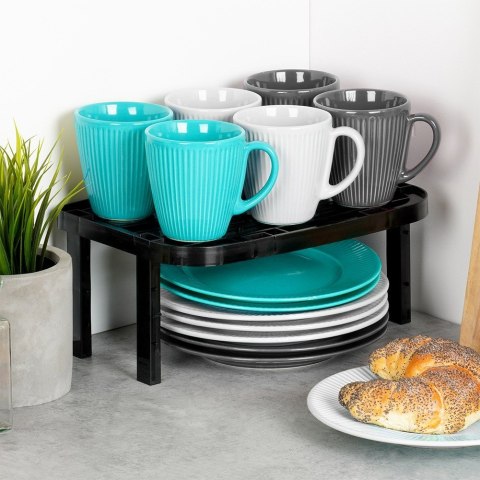 Półka kuchenna czarna organizer na blat 31x22x14.5 / 11.5cm VILDE 229206 Półka kuchenna czarna organizer na blat 31x22x14.5 / 11.5cm VILDE 229206