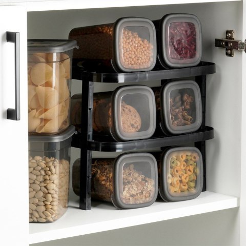Półka kuchenna czarna organizer na blat 31x22x14.5 / 11.5cm VILDE 229206 Półka kuchenna czarna organizer na blat 31x22x14.5 / 11.5cm VILDE 229206