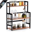 Półka kuchenna drewniana 3-poziomowa organizer 41.5x18.5x50cm VILDE 229198
