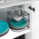 Półka kuchenna metalowa do szafki narożna 3-poziomy czarna VILDE 229107 Półka kuchenna metalowa do szafki narożna 3-poziomy czarna VILDE 229107