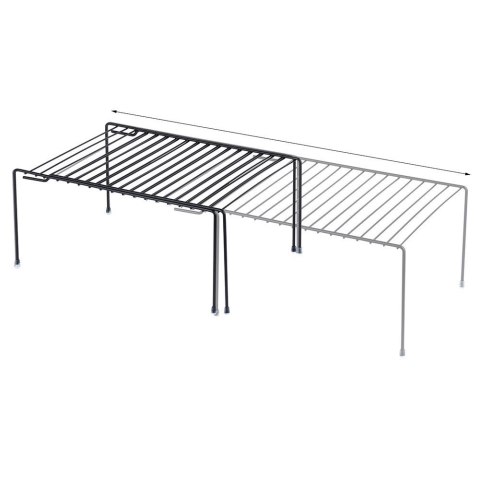 Półka kuchenna metalowa do szafki regulowana rozsuwana 34.5-48cm czarna VILDE 229106 Półka kuchenna metalowa do szafki regulowana rozsuwana 34.5-48cm czarna VILDE 229106
