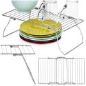 Półka kuchenna metalowa szara składana do szafki 37x21x13.5cm STORAGE SOLUTIONS 229217