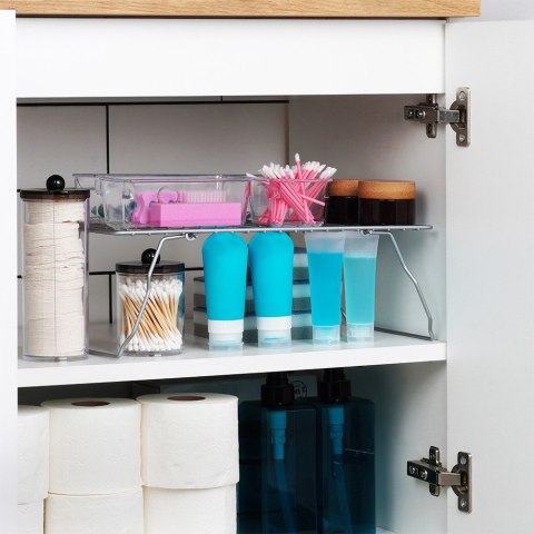 Półka kuchenna metalowa szara składana do szafki 37x21x13.5cm STORAGE SOLUTIONS 229217