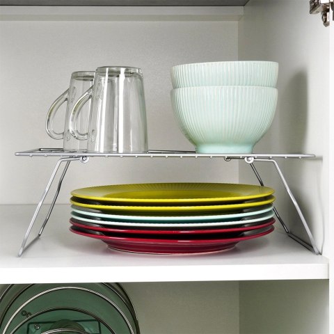 Półka kuchenna metalowa szara składana do szafki 37x21x13.5cm STORAGE SOLUTIONS 229217