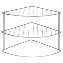 Półka kuchenna na naczynia metalowa szara narożna 23x23x21.5cm STORAGE SOLUTIONS 229215