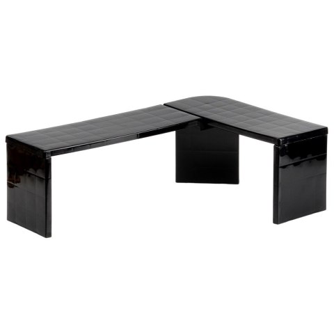 Półka kuchenna regulowana narożna podłużna czarna organizer 47x32x15.5cm VILDE 229207 Półka kuchenna regulowana narożna podłużna czarna organizer 47x32x15.5cm VILDE 229207