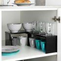 Półka kuchenna regulowana narożna podłużna czarna organizer 47x32x15.5cm VILDE 229207