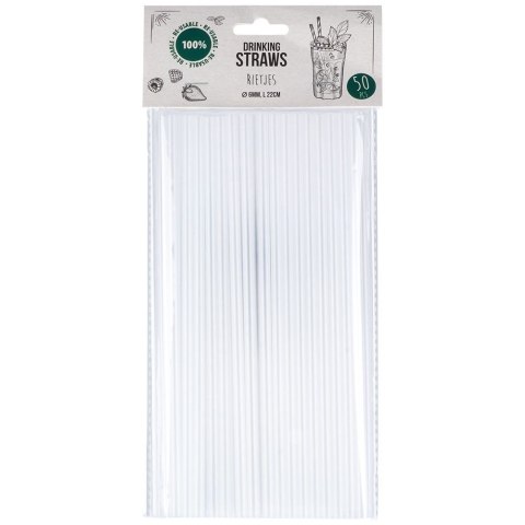 Słomki do picia napojów drinków proste rurki 50 SZT WIELORAZOWE VILDE 259247