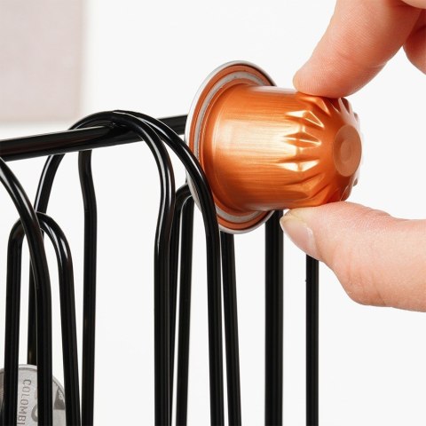 Stojak na kapsułki do kawy Nespresso metalowy czarny 30cm VILDE 229127 Stojak na kapsułki do kawy Nespresso metalowy czarny 30cm VILDE 229127