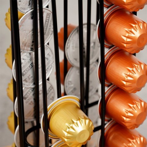 Stojak na kapsułki do kawy Nespresso metalowy czarny 30cm VILDE 229127 Stojak na kapsułki do kawy Nespresso metalowy czarny 30cm VILDE 229127