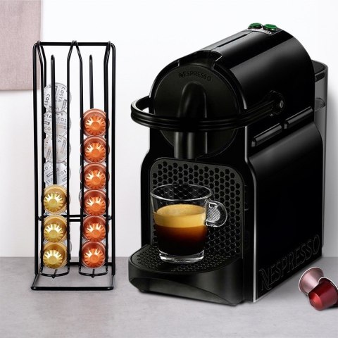 Stojak na kapsułki do kawy Nespresso metalowy czarny 30cm VILDE 229127 Stojak na kapsułki do kawy Nespresso metalowy czarny 30cm VILDE 229127