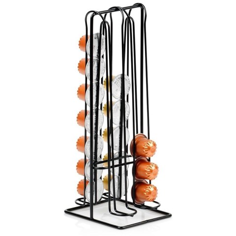 Stojak na kapsułki do kawy Nespresso metalowy czarny 30cm VILDE 229127 Stojak na kapsułki do kawy Nespresso metalowy czarny 30cm VILDE 229127