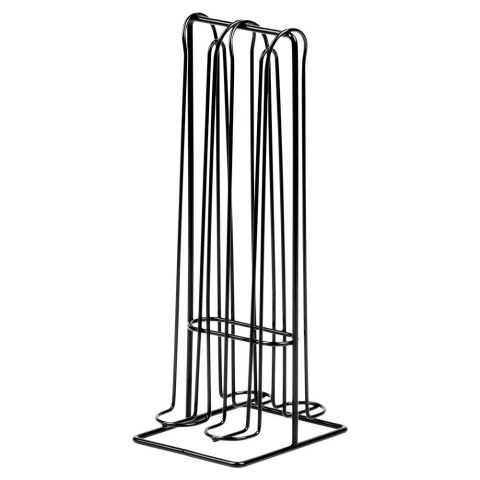 Stojak na kapsułki do kawy Nespresso metalowy czarny 30cm VILDE 229127 Stojak na kapsułki do kawy Nespresso metalowy czarny 30cm VILDE 229127