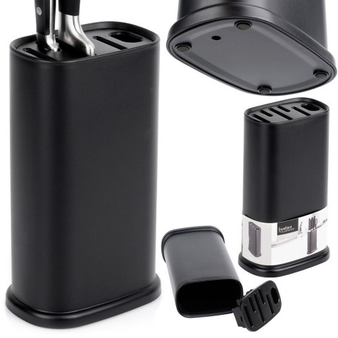 Stojak na noże kuchenne organizer blok pojemnik czarny z przegródkami EXCELLENT HOUSEWARE 229168 Stojak na noże kuchenne organizer blok pojemnik czarny z przegródkami EXCELLENT HOUSEWARE 229168