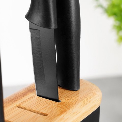 Stojak na noże kuchenne organizer blok pojemnik czarny z przegródkami EXCELLENT HOUSEWARE 229219 Stojak na noże kuchenne organizer blok pojemnik czarny z przegródkami EXCELLENT HOUSEWARE 229219