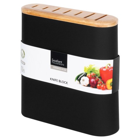 Stojak na noże kuchenne organizer blok pojemnik czarny z przegródkami EXCELLENT HOUSEWARE 229219 Stojak na noże kuchenne organizer blok pojemnik czarny z przegródkami EXCELLENT HOUSEWARE 229219