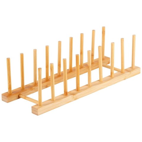 Stojak na pokrywki talerze uniwersalny bambusowy 34.5x12x12cm VILDE 229114 Stojak na pokrywki talerze uniwersalny bambusowy 34.5x12x12cm VILDE 229114
