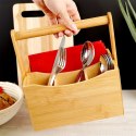 Stojak na sztućce sosy przyprawy organizer bambusowy grillowy VILDE 229068 Stojak na sztućce sosy przyprawy organizer bambusowy grillowy VILDE 229068