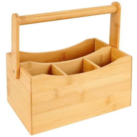 Stojak na sztućce sosy przyprawy organizer bambusowy grillowy VILDE 229068 Stojak na sztućce sosy przyprawy organizer bambusowy grillowy VILDE 229068