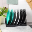 Stojak organizer na pokrywki talerze uniwersalny czarny 28x15x9cm VILDE 229084 Stojak organizer na pokrywki talerze uniwersalny czarny 28x15x9cm VILDE 229084
