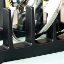 Stojak organizer na pokrywki talerze uniwersalny czarny 28x15x9cm VILDE 229084 Stojak organizer na pokrywki talerze uniwersalny czarny 28x15x9cm VILDE 229084