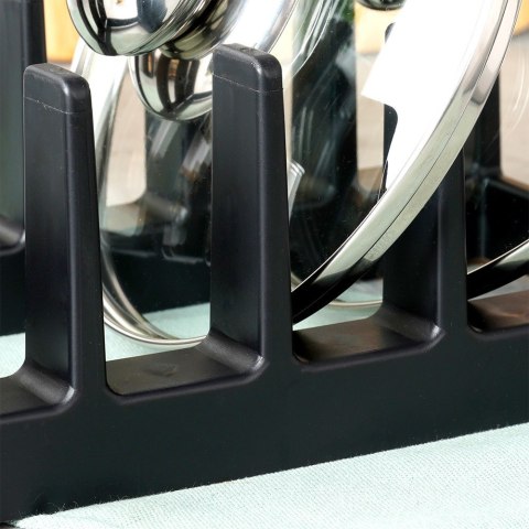 Stojak organizer na pokrywki talerze uniwersalny czarny 28x15x9cm VILDE 229084 Stojak organizer na pokrywki talerze uniwersalny czarny 28x15x9cm VILDE 229084