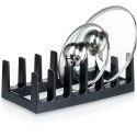 Stojak organizer na pokrywki talerze uniwersalny czarny 28x15x9cm VILDE 229084 Stojak organizer na pokrywki talerze uniwersalny czarny 28x15x9cm VILDE 229084