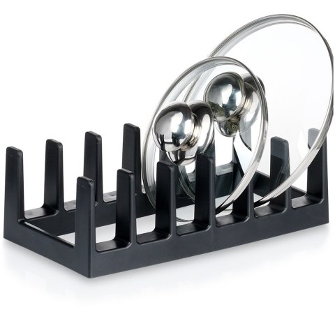 Stojak organizer na pokrywki talerze uniwersalny czarny 28x15x9cm VILDE 229084 Stojak organizer na pokrywki talerze uniwersalny czarny 28x15x9cm VILDE 229084