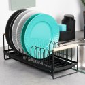 Suszarka do naczyń na naczynia metalowa stojąca czarna 39x16x14.5cm VILDE 229154 Suszarka do naczyń na naczynia metalowa stojąca czarna 39x16x14.5cm VILDE 229154