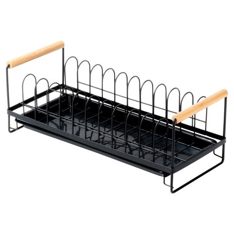 Suszarka do naczyń na naczynia metalowa stojąca czarna 39x16x14.5cm VILDE 229154 Suszarka do naczyń na naczynia metalowa stojąca czarna 39x16x14.5cm VILDE 229154