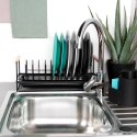 Suszarka do naczyń na naczynia metalowa stojąca czarna 39x16x14.5cm VILDE 229154 Suszarka do naczyń na naczynia metalowa stojąca czarna 39x16x14.5cm VILDE 229154
