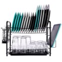 Suszarka do naczyń na naczynia stojąca czarna 2-poziomy 51.5x24.5x33cm VILDE 229098 Suszarka do naczyń na naczynia stojąca czarna 2-poziomy 51.5x24.5x33cm VILDE 229098